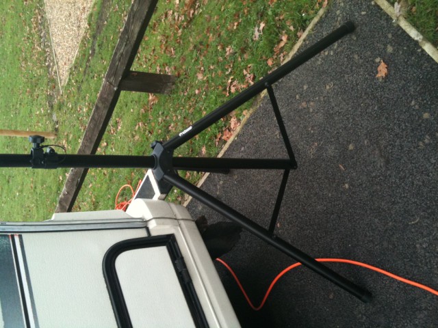 tripod on satallite dish for kontiki motorhome